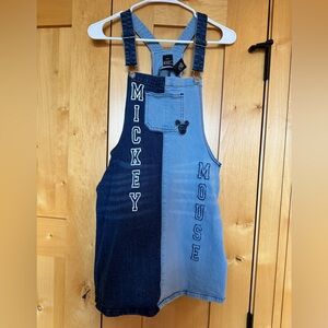 Disney Mickey Mouse Two-Tone Denim Overall Dress